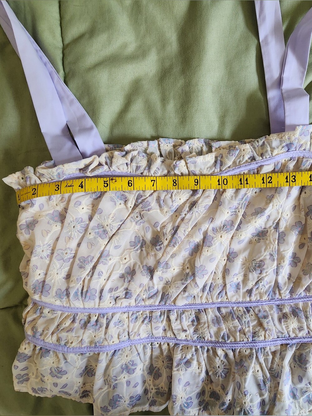 Altar'd State Lavender Floral Ruffled Tie-Strap Cami - Picture 9 of 12